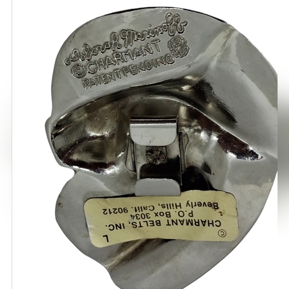 80s Deborah Marinoff Charmant Beverly Hills Silver Tone Sculptural Belt Buckle main image 3